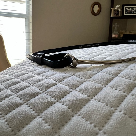 AUTHENTIC RETIRED GUCCI horsebit skinny Belt - GUCCI Belt Leather Black - Picture 13 of 16